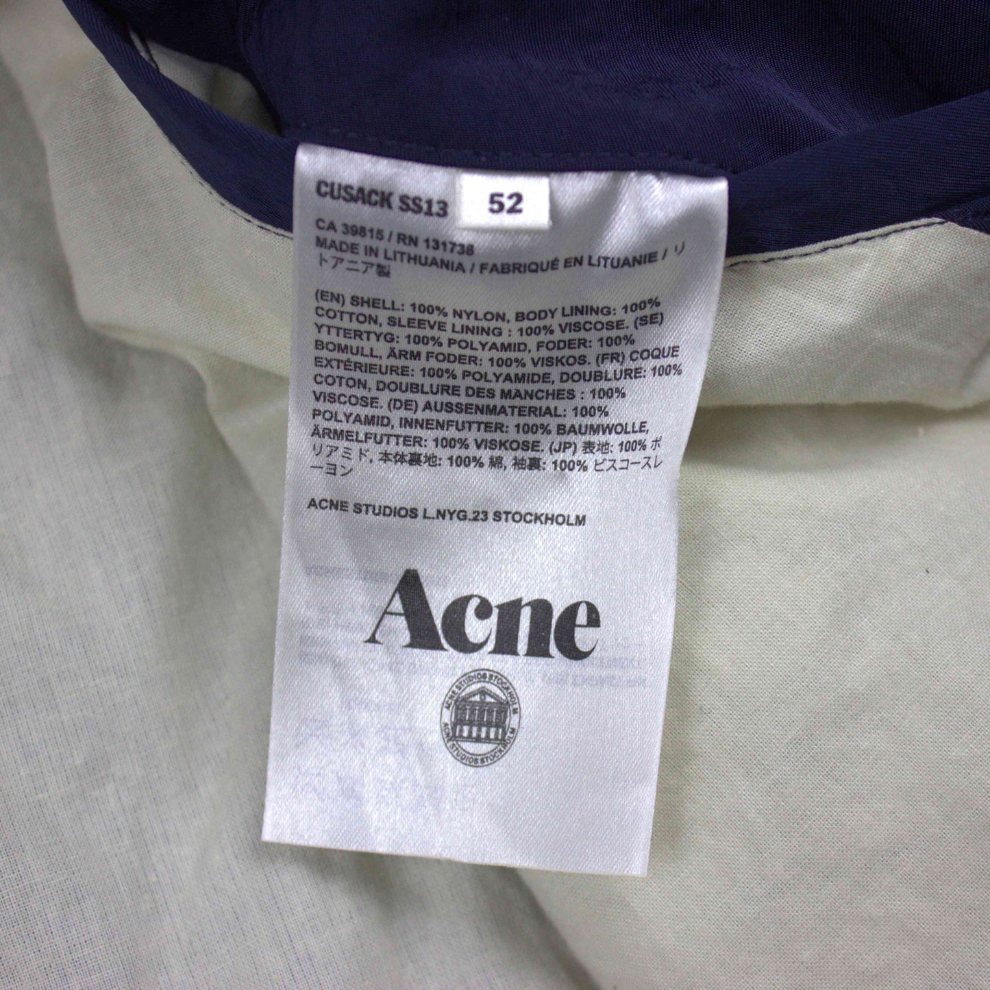 Acne Studios Cusack SS13 Bomber Jacket