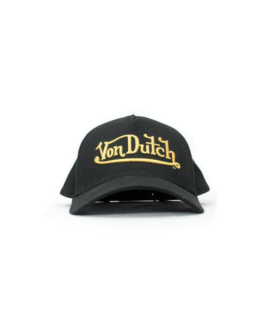 Von Dutch Black & Gold Embroidered Cap