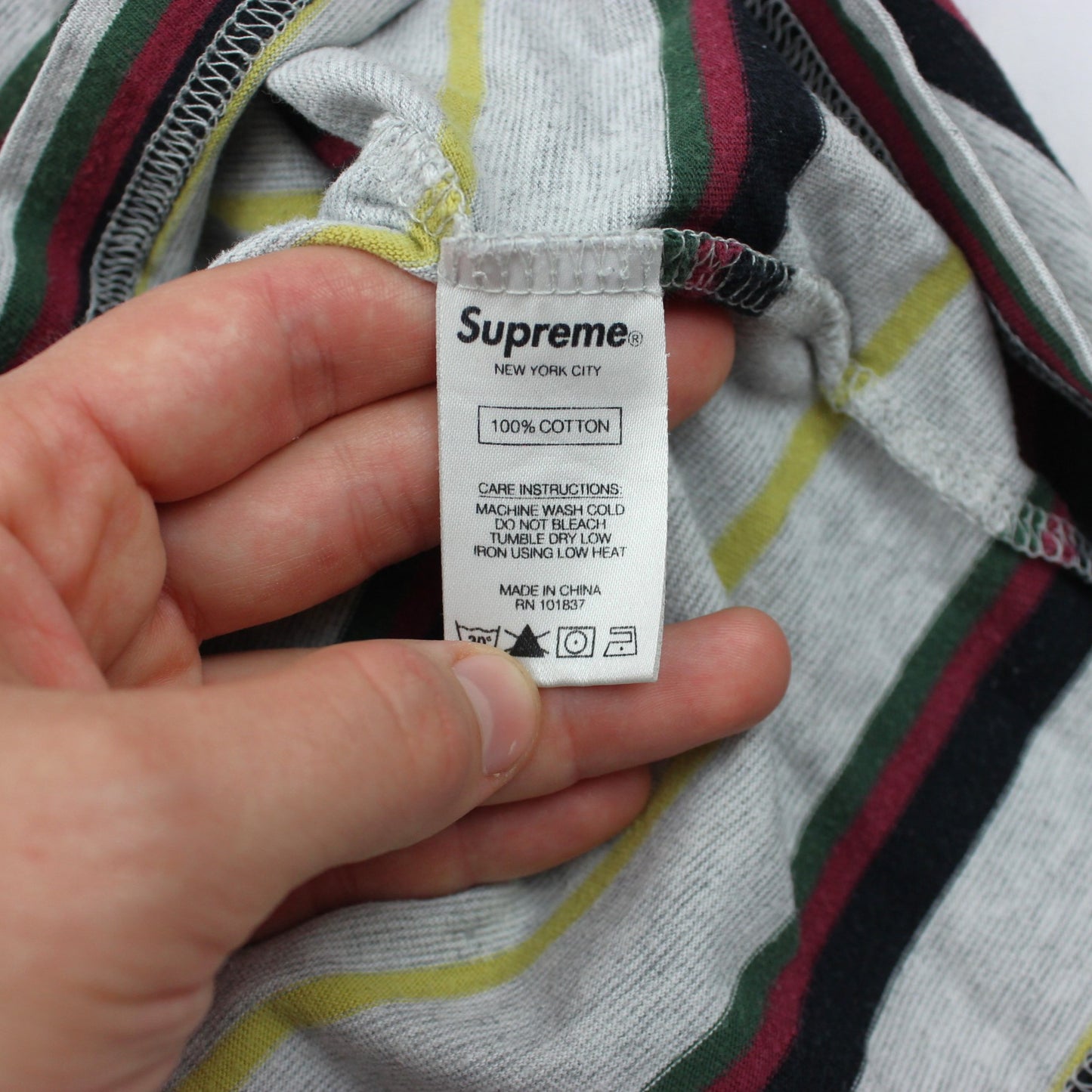 Supreme Heather Stripe SS18 T-Shirt