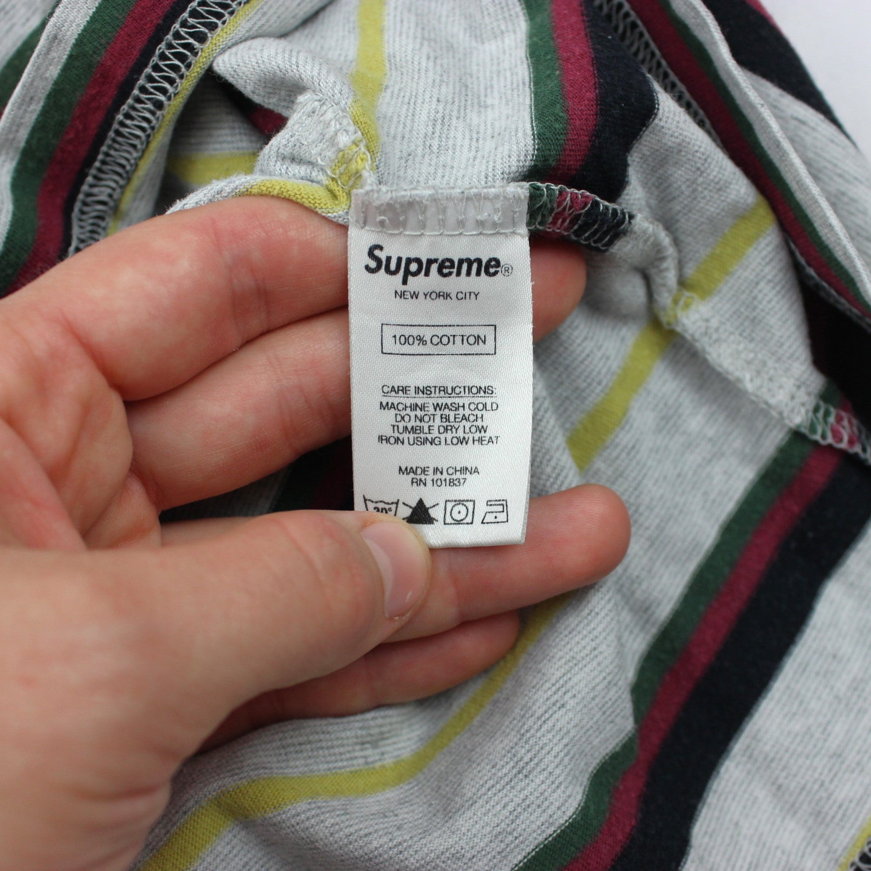 Supreme Heather Stripe SS18 T-Shirt