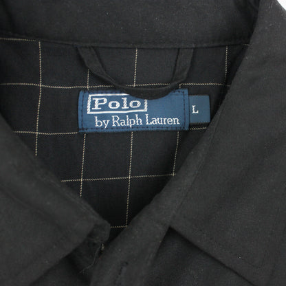 Vintage Polo Ralph Lauren Black Harrington Jacket Tartan Lining